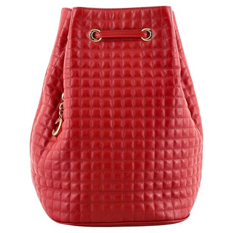 celine c charm quilted bucket bag street style